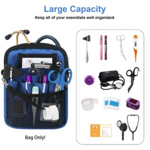 BOVKE Nurse Fanny Pack with Medical Gear Pockets, Tape Holder, Medical Bag Nurse Waist Pouch Organizer with Extra Space for Stethoscopes, Bandage Scissors and More Emergency Supplies, Blue