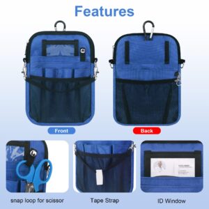 BOVKE Nurse Fanny Pack with Medical Gear Pockets, Tape Holder, Medical Bag Nurse Waist Pouch Organizer with Extra Space for Stethoscopes, Bandage Scissors and More Emergency Supplies, Blue