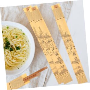 BEBEMOKO 500pcs Silverware Bag Tableware Bags Sushi Chopsticks Sleeve Chopsticks Cover Chopsticks Pocket Chopsticks Takeout Sleeve Chopsticks Holder Chopsticks Packet Cutlery Sleeve Paper