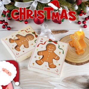 1 Pack Gingerbread Man Shaped Scented Candle, Aesthetic Aroma Soy Wax Christmas Decorative Candle, Decorative Aromatherapy Candles, Prefect for Christmas Eve Party Decoration and Gift