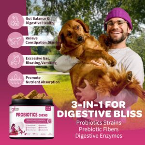 Glucosamine for Dogs Powder, Probiotics for Dogs Soft Chews