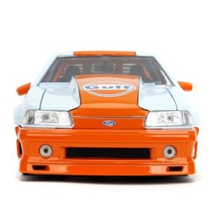 Bigtime Muscle 1:24 1989 Ford Mustang Gulf Die-Cast Car, Toys for Kids and Adults(Blue)