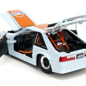 Bigtime Muscle 1:24 1989 Ford Mustang Gulf Die-Cast Car, Toys for Kids and Adults(Blue)