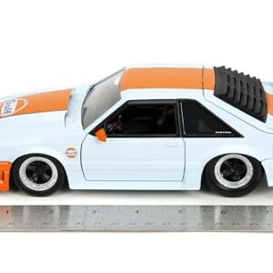 Bigtime Muscle 1:24 1989 Ford Mustang Gulf Die-Cast Car, Toys for Kids and Adults(Blue)