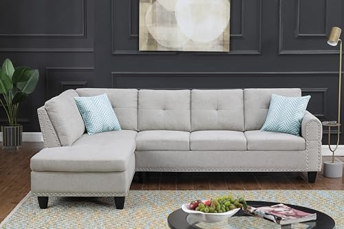 Devion Furniture Stellion Sofas, Light Gray