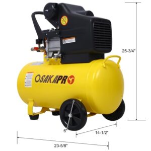 4.5HP Portable 13 Gallons Air Compressor Tank Ultra Quiet Horizontal Tank Adjustable Pressure with Built-in Wheel