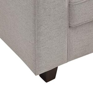 Devion Furniture Lionel Sectional, Light Gray 98" D x 124" W x 34" H