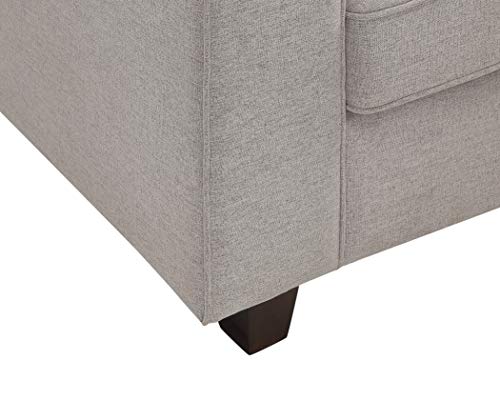 Devion Furniture Lionel Sectional, Light Gray 98" D x 124" W x 34" H