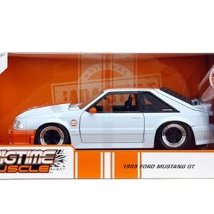 Bigtime Muscle 1:24 1989 Ford Mustang Gulf Die-Cast Car, Toys for Kids and Adults(Blue)