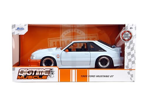 Bigtime Muscle 1:24 1989 Ford Mustang Gulf Die-Cast Car, Toys for Kids and Adults(Blue)