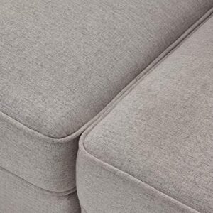 Devion Furniture Lionel Sectional, Light Gray 98" D x 124" W x 34" H