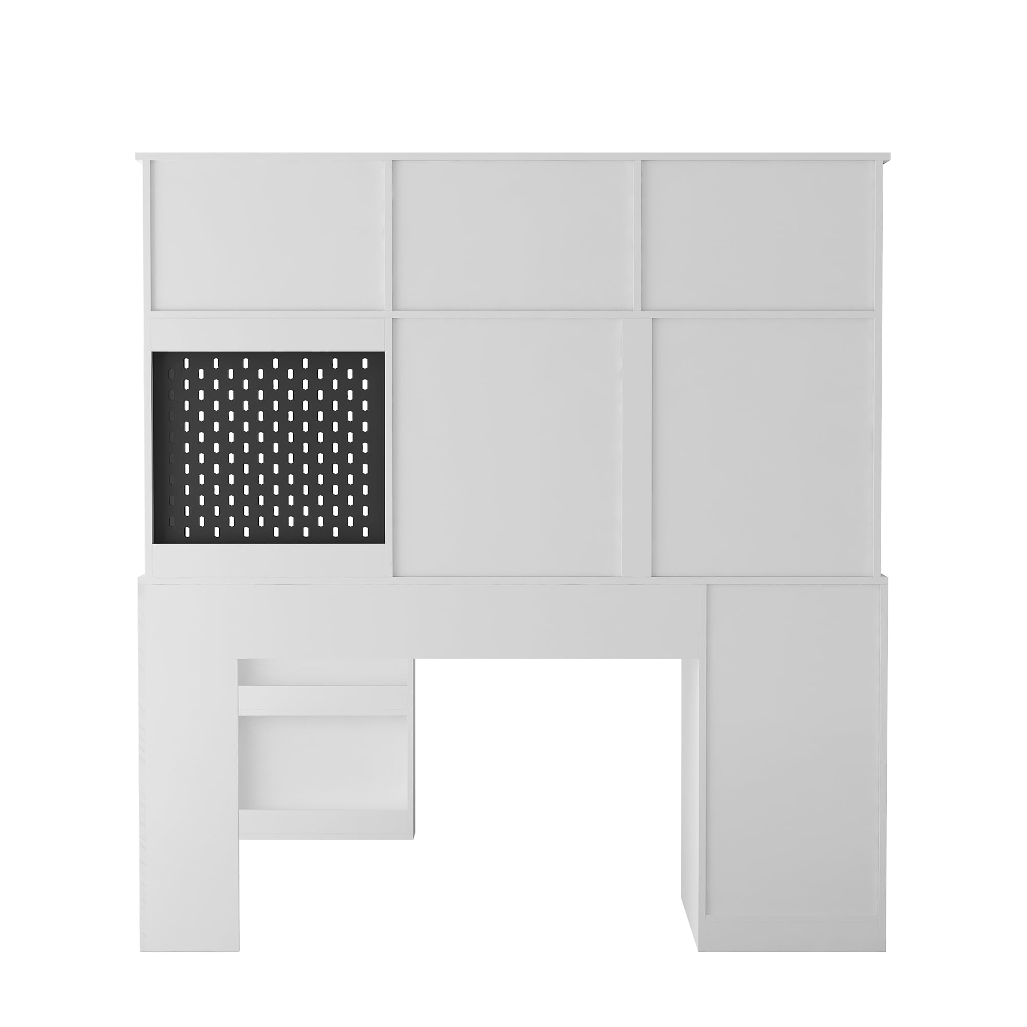 Modern L Shaped Desk with Charger Ports,Computer Desk with Drawers,Bookshelf & Storage Fill Cabinet,Home Office Desk,Corner Desk,L-Shaped Study Table Writing Desk,Corner Gaming for Home Office(White)