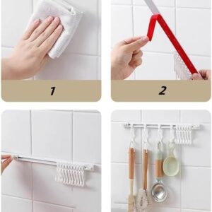 Aasipsuo Multifunctional Slide Rail Hook, Key Hook Track Wall Mounted, Hanging Pot Rack Hanger, Adhesive Coat Hook Rail, Multi-Purpose Rail Hook for Kitchen Cabinet (30cm/11.81in)