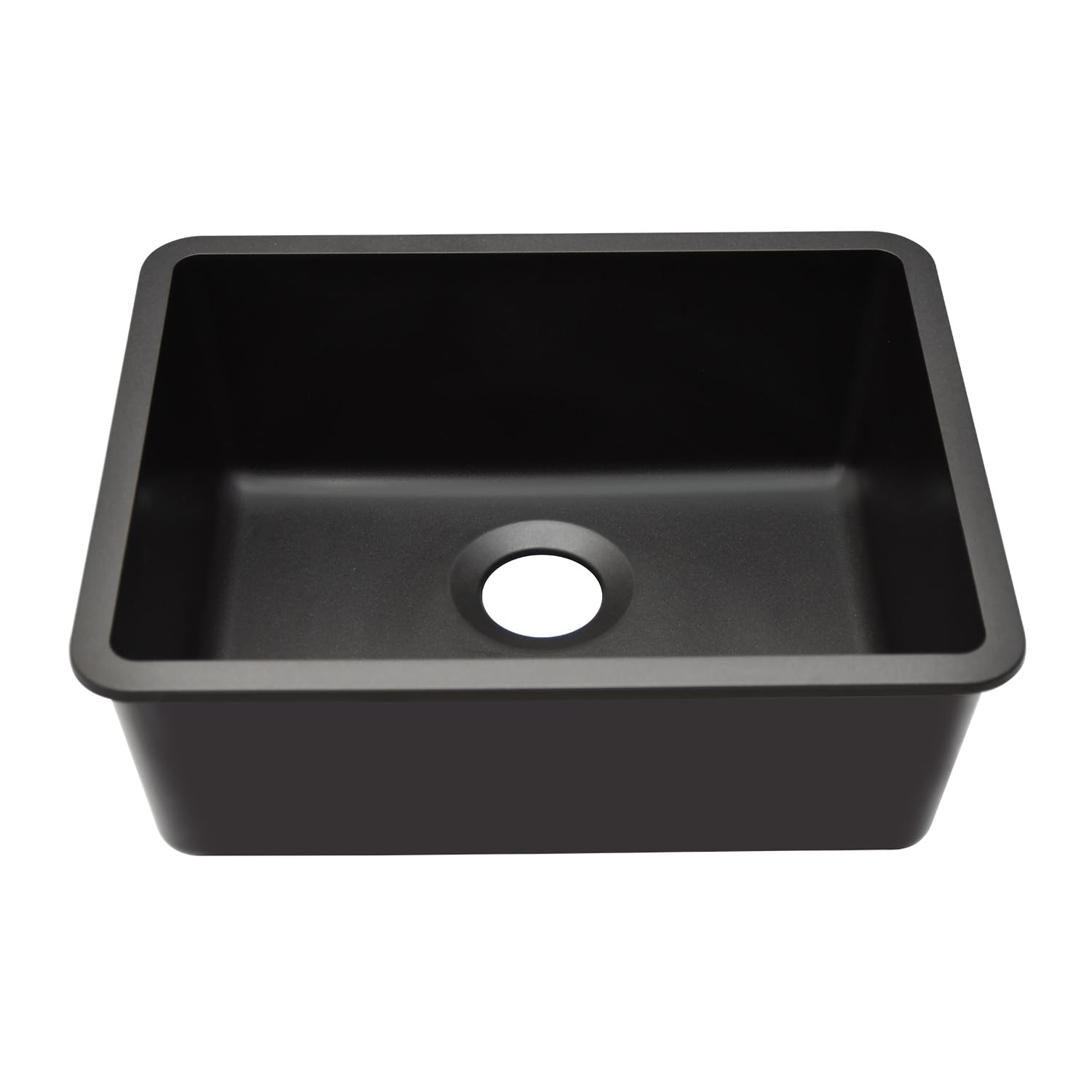 23" x 18" Quartz Kitchen Sink, single bowl kitchen sink,Drop in Kitchen Sink, Granite Composite Kitchen Sink, Undermount Sink, Galaxy Black kitchen Sink, Lexicon Platinum LP-2318-K-SO