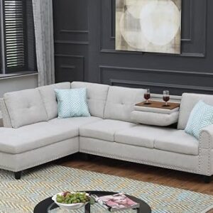 Devion Furniture Stellion Sofas, Light Gray