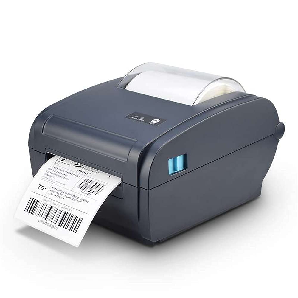 TREEYX Label Printer, Thermal Barcode Printer, Sticker Shipping Label Printer 4 * 6 Inch Bluetooth USB Pos Direct Portable Receipt Printer