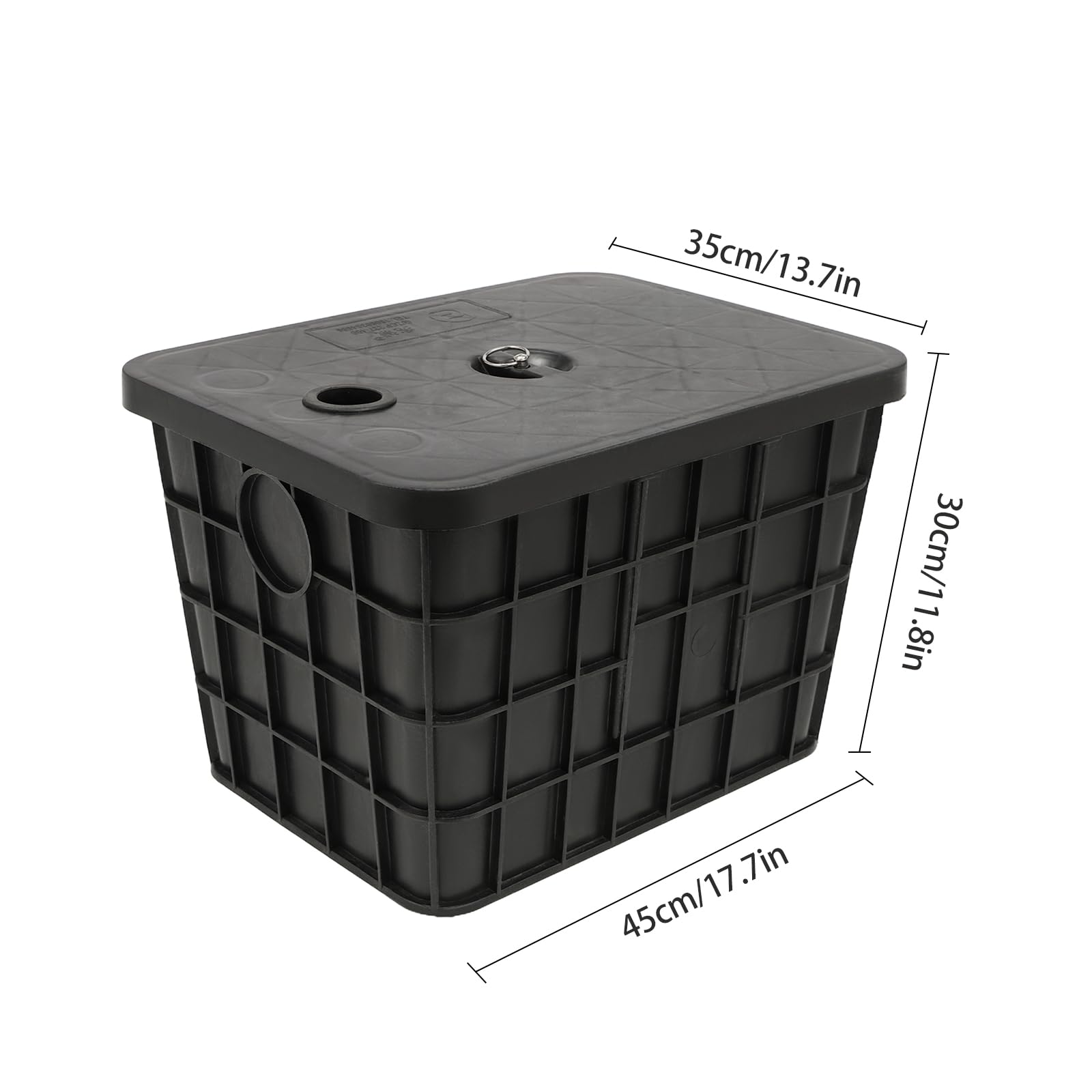 35L Upper Inlet Commercial Grease Trap, 7-stage Filtration 555Gal/h Under Sink Grease Trap, Plastic Grease Trap Under Sink for Restaurant Cafe, Waste Water Oil-water Separator