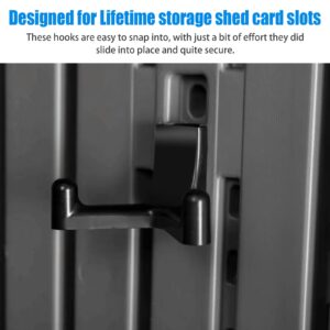 Storage Shed Tool Hooks for Lifetime Resin Storage Shed 10Pcs (Does NOT Work on Any Sheds with Horizontal Siding)