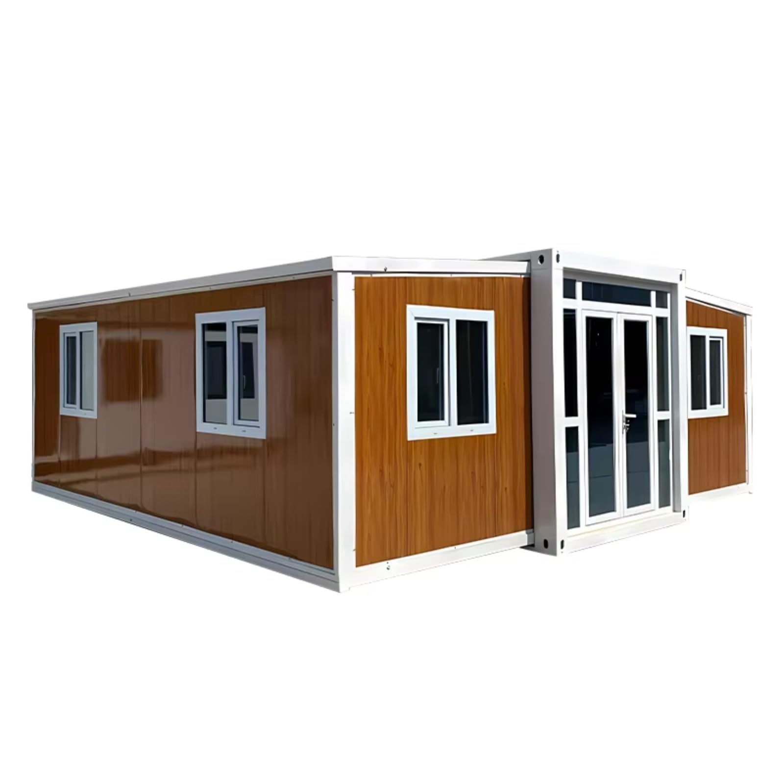 Tiny House, Waterproof Prefab Luxury Villa, Expandable Container House, Prefabricated Portable Mobile Tiny Home, 2 Bed 1 Bath, Living & Kitchen (1)