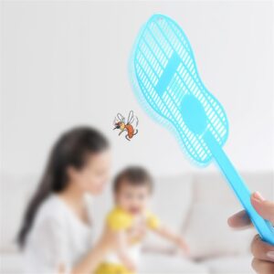 Fly Swatter 4 Pcs Guitar Shape The Racket Face is Larger and Thicker to Improve Accuracy Suitable for Restaurants, Pet Shops