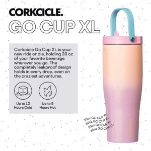 Corkcicle Go Cup XL Insulated Tumbler with Lid and Straw, Lover, 30 oz – Reusable Water Bottle Keeps Beverages Cold for 12hrs – Cupholder Friendly Tumbler, Leak-Proof Design