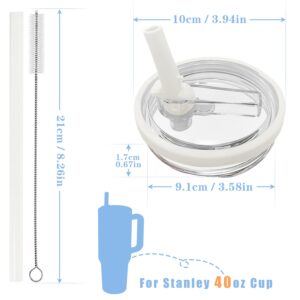 Douji 40oz Tumbler Replacement Flip Straw Lid for Stanley Quencher H2.0,​​​ Flip-top Leak-Splash Proof，Replacement Reusable Tumbler Cover