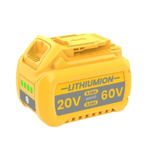 junwood 1pack 9.0ah replacement for dewalt 20v 60v flexvolt battery lithium compatible with dcb606 dcb609 dcb612 ddcb200 dcb201 dcb203 dcb204 dcb206 dcb207 dcb209