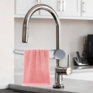 aogigigio kitchen towel holder for sink faucet - dish cloth rack adjustable stainless convenient rag hanger