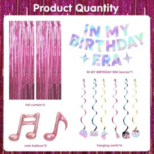 Singer Themed Birthday Decoration, Party Supplies for Music Lovers Birthday, Includes Hanging Swirls, Birthday Banners, Foil Curtains and Foil balloons.