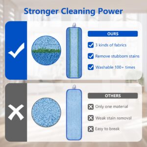 10 Pack Deep Cleaning Microfiber Pad for Bona Hardwood Mop,Rubbermaid Commercial,Swiffer Power Mop,Libman Freedom Mop and All Other 16''-18'' Spray Mop.Washable & Reusable Mop Pads for Floor Cleaning.