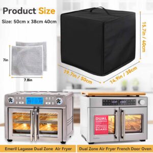 Dual Air Fryer Lid Compatible with Emeril Lagasse Dual Zone 360 ​​Degree Air Fryer Combo/French Door Air Fryer/Dual Zone Air Fryer/French Door Air Fryer/Indoor and Outdoor Air Fryer Combo