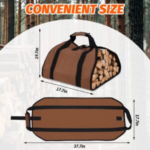 Zihvfzu Portable Firewood Bag, Wood Handling Tote Bag, Suitable as a Carrier Tool for Log Transportation and Outdoor Camping