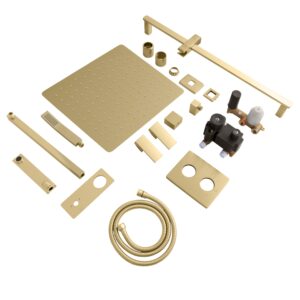 ZLINE Autograph Edition Bliss Shower System with 16" Oversized Shower Head in Champagne Bronze (BLS-SHS16-CB)