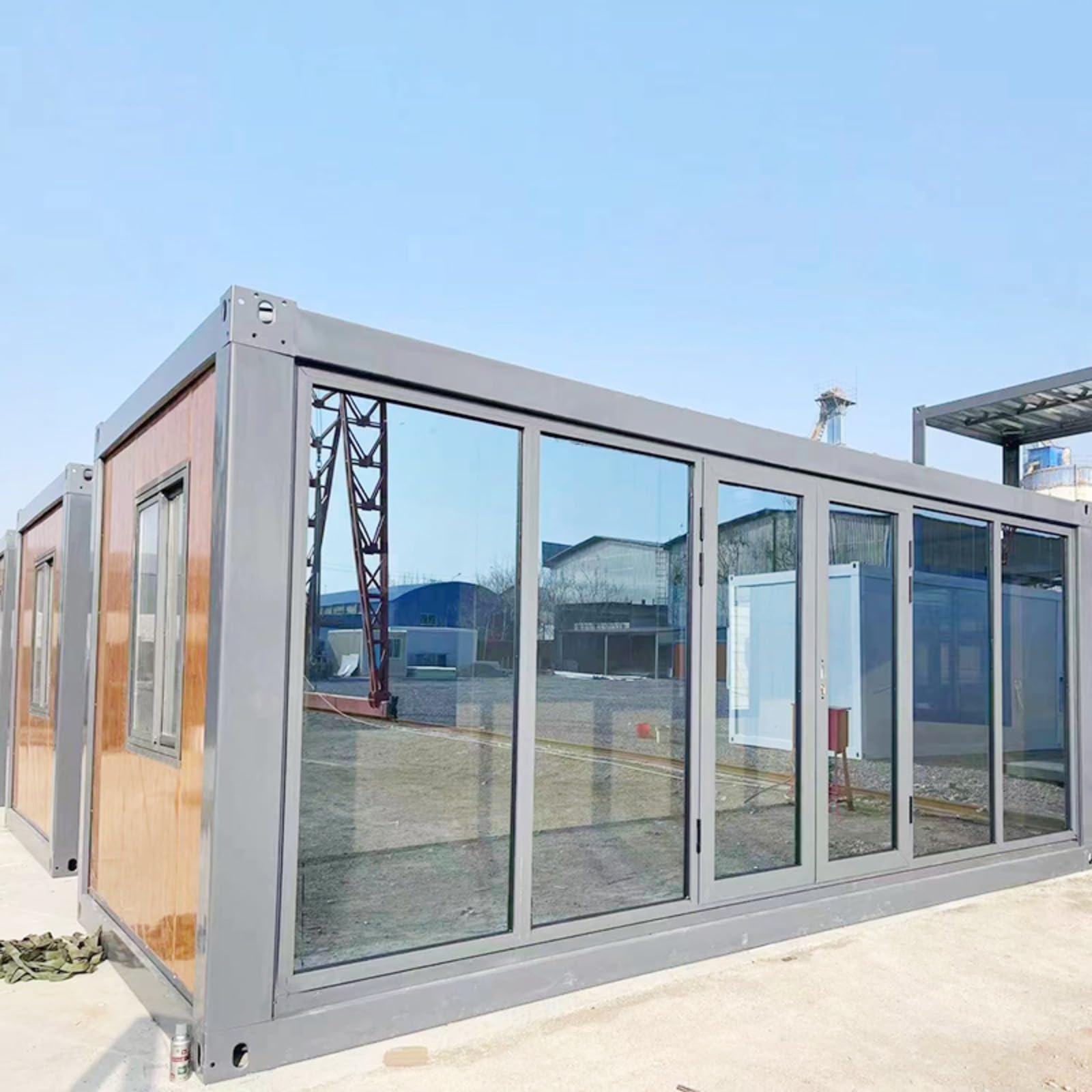 Container Houses, Steel Structure Container Portable House, Modern Designed Single Travel Cabin, Family Villa, 2 Bed 1 Bath, Living & Kitchen, 20ft, 30ft (1)