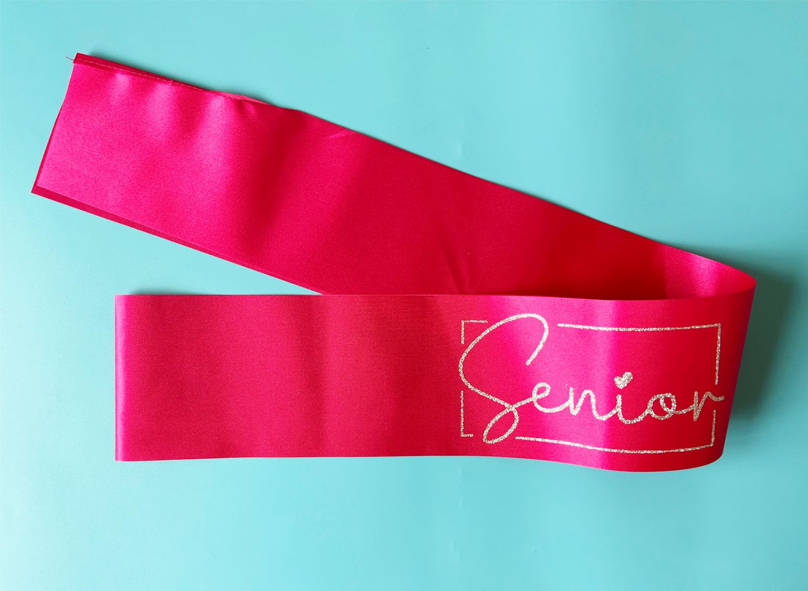 Senior Sash 2025, 8 Pack Silver Glitter Hot Pink Satin Finally Graduated Senior Cheerleader Sashes for Class of 2025 Graduation Party Supplies