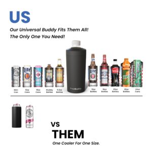 Universal Buddy XL Can Cooler by Frost Buddy - Fits 12-ounce, 16-ounce, 20-ounce, and 24-ounce Cans and Bottles - Keep Your Drinks Refreshingly Chilled for over 12 hours Gunmetal Glory