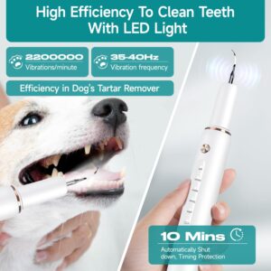 CRXRYRZ Dog Plaque and Tartar Remover,Dog Teeth Cleaning Kit,Dog Electric Toothbrush,Effective Teeth Cleaning for Pets,Dog Plaque Removal 5 Modes