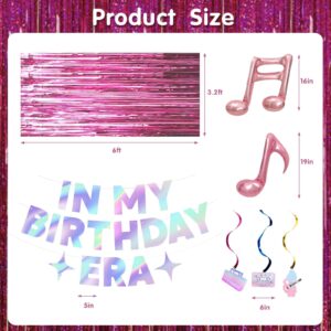 Singer Themed Birthday Decoration, Party Supplies for Music Lovers Birthday, Includes Hanging Swirls, Birthday Banners, Foil Curtains and Foil balloons.