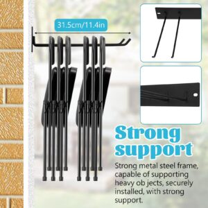 MAQUITA Folding Chair Storage Rack for Chair Organization and Garage Wall Mount Storage, Garden Tool Rack Organizer (2 Pack)