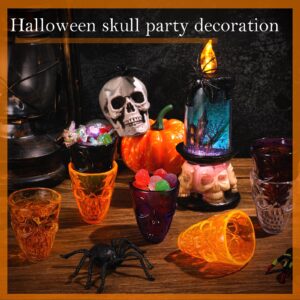 Yaure Joy 16 Pcs Halloween Skull Shot Glasses Unbreakable Plastic Halloween Cups for Halloween Skull Party Favor Halloween Party Decoration 1.86 oz/ 55 ml