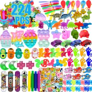 dilycery 224 pcs pop party favors for kids, treasure box toys for classroom, treasure chest for kids prizes, bulk school student prizes box toys, pinata fillers goodie bag stuffers for kids