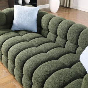 Sofa Couch - Couch Sleeper Sofa Bed with Extra Deep Seats - Comfy Couches with 2 Pillows for Livingroom, Bedroom, Apartment Lounge. (Olive Green-3 Seat)