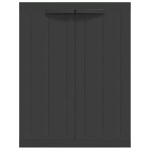 Outdoor Storage Cabinet Black 25.6"x14.6"x33.5" PP,Outdoor Storage Cabinet with Adjustable Shelves Durable and Lockable for Gardens, Balconies, and Patios Storage Lockers, Storage & Home Organization