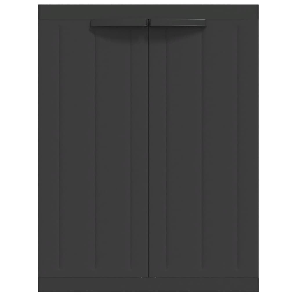 Outdoor Storage Cabinet Black 25.6"x14.6"x33.5" PP,Outdoor Storage Cabinet with Adjustable Shelves Durable and Lockable for Gardens, Balconies, and Patios Storage Lockers, Storage & Home Organization