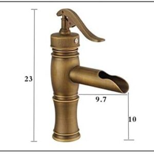 Kitchen Taps Taps Basin Faucets Waterfall Bathroom Faucet Single Handle Basin Mixer Tap Bath Antique Faucet Brass Sink Water