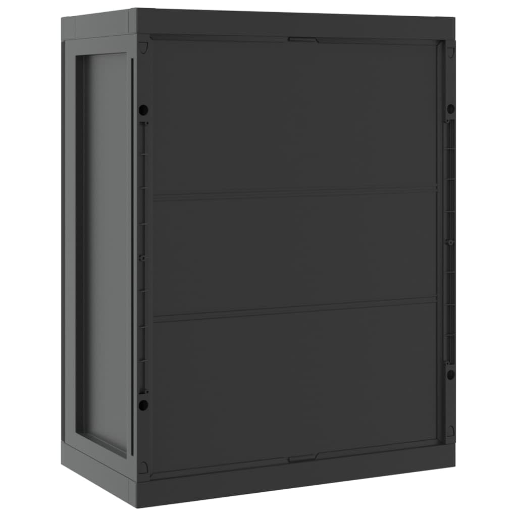 Outdoor Storage Cabinet Black 25.6"x14.6"x33.5" PP,Outdoor Storage Cabinet with Adjustable Shelves Durable and Lockable for Gardens, Balconies, and Patios Storage Lockers, Storage & Home Organization