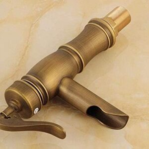 Kitchen Taps Taps Basin Faucets Waterfall Bathroom Faucet Single Handle Basin Mixer Tap Bath Antique Faucet Brass Sink Water