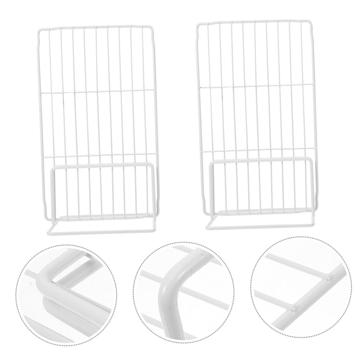 Garneck 2pcs Freezer Partition Closet Divider Refrigerator Dividers Shelf Divider Refrigerator Separators Fridge Drawer Divider Freezer Wire Divider Freezer Organizing Separator Iron White