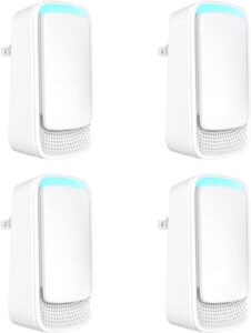 plug in air ionizers - negative ion technology air purifier - quiet operation air freshener for home, bedroom, office, garage room - portable air purifiers odor,pets smell - air cleaner white (4 pack）