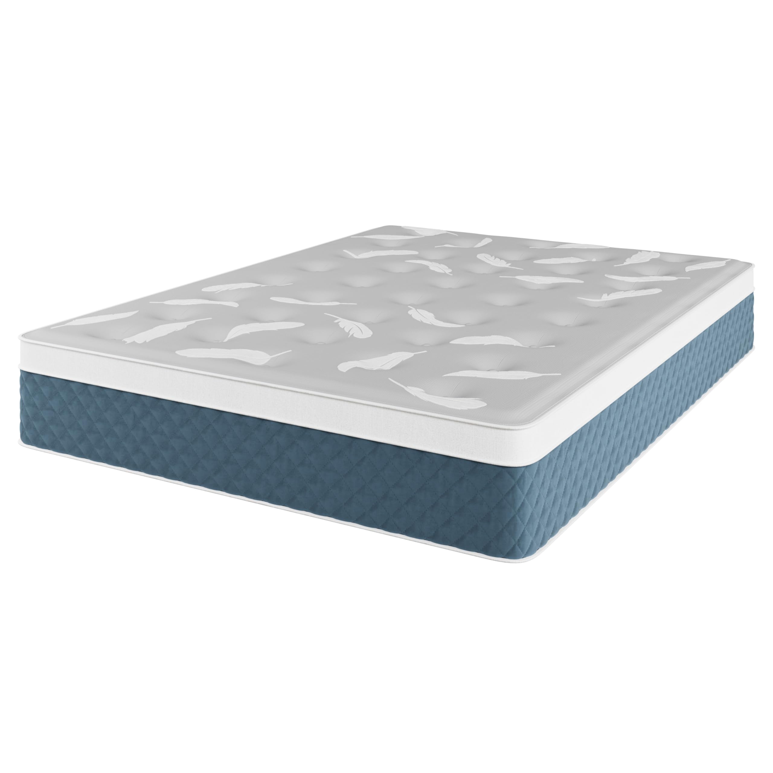 Raydem 12" Queen Foam Mattress, Cool Touch Gel Memory Foam, Ergonomic Support & Pressure Relief, Medium Feel Comfort, CertiPUR-US Certified, Designed in USA